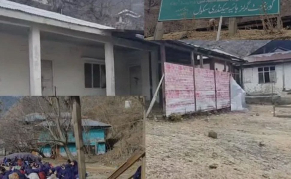 وادی لیپا: گورنمنٹ گرلز ہائر سیکنڈری اسکول بنہ مولا طالبات کھلے آسمان تلے تعلیم پر مجبور، بنیادی سہولیات ناپید